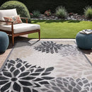 Beverly Rug Outdoor Rug 6x9 Modern Floral Tropical Area Rugs for Indoor and Outdoor Patio Easy to Clean Non Shedding Living Room Porch Garden Washable Outside Carpet (6 x 9 Beige) by CozyNest Decor
