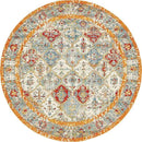 Unique Loom Rosso Collection Vintage, Traditional, Bohemian, Geometric, Distressed, Southwestern Area Rug, 8' 0" x 8' 0", Beige/Orange by CozyNest Decor