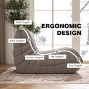 Bean Bag Chair, Fireside Chair Bean Bag Sofa Large Bean Bag Chair for Adults, Bean Bag Chairs for Teens with High Density Comfortable Foam, Memory Foam Bean Bag for Living Room, Bedroom (Grey) by CozyNest Decor