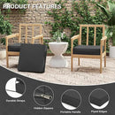 Patio Chair Cushions 19 X 19 X 4 Inch Waterproof Outdoor Seat Cushions for Patio Furniture, Outdoor Sofa Couch Pads with Ties & Handle, Set of 2, Grey by GreenHaven Gardens