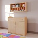 Foundations Serenity Wooden Diaper Organizer for Daycares, 3 Large & 8 Small Storage Compartments, Natural Wood Construction, Maximum Durability (Natural) by TinyTreasures Baby Boutique