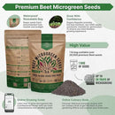 Organo Republic Beet Sprouting & Microgreens Seeds - 20,000 Non GMO Heirloom Seeds, Sprouts in Bulk 1lb Resealable Bag for Planting and Growing in Soil, Coconut Coir, Aeroponic & Hydroponic System by GreenHaven Gardens