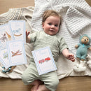 Boy Watercolor Milestone Cards - My First Monthly Milestone Cards,Blue Boy 12 Monthly Newborn Photos(Cards-1) by TinyTreasures Baby Boutique