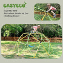 Climbing Dome, 10FT Jungle Gym with Swing for Kids 3 to 10 Outdoor Play Equipment, Supports 800lbs Toddler Play Set, Anti-Rust & Easy Assembly, Gift for Boys Girls (Yellow & Green) by TinyTreasures Baby Boutique