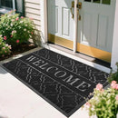 Yimobra Welcome Mat Outdoor Indoor, All-Season Waterproof Front Door Mat Outside Entrance, All-Weather Heavy Duty Non-Slip Doormat, Low Profile Porch Patio Entrance Mats, 60x36, Black by CozyNest Decor