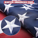 American Flag 3x5 Ft, USA US Flags Outdoor, Heavy Duty Durable, Embroidered Stars, Sewn Stripes and Brass Grommets by GreenHaven Gardens