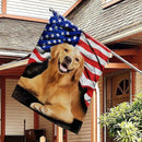 FLAGWIX Golden Retriever, Patriot American Dog Flags - 4th of July Decorations for Home, Outside, Indoor Outdoor Flag, House Flag 30x40 - Double Sided, Heavy Duty Canvas, Fade Resistant by GreenHaven Gardens