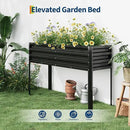 Galvanized Raised Garden Bed with Legs - 50×32×17In Metal Planter Box for Vegetables, Outdoor Raised Garden Beds Gardening, Durable Planter Raised Beds, Sturdy Planters for Outdoor Plants (Black) by GreenHaven Gardens