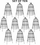 Pack of 10 Heavy-Duty Chicken Wire Plant Cloches – Rustproof Garden Protectors and Plant Cages for Vegetables and Flowers – Safeguard Plants from Deer and Critters – 20” x 12” by GreenHaven Gardens