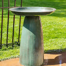Sunnydaze Gleeful Garden Metal Bird Bath for Outdoors - Large Decorative Iron Birdbath - 23-Inch - Green Glaze by GreenHaven Gardens