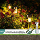 GIGALUMI Solar Lights Outdoor Waterproof, 12 Pack, Stainless Steel LED Solar Garden Lights for Patio, Lawn, Yard and Landscape, Garden Decor Patio Decor,Warm White by GreenHaven Gardens