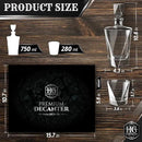 Whiskey Decanter Set for Men with 4 Glasses For Whisky, Bourbon, Rum, Scotch, Crystal Clear Decanter Sets - Whiskey Gifts for Men Dad Him by CozyNest Decor