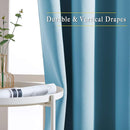 NICETOWN Blackout Curtains and Drapes - Energy Saving Thermal Insulated Solid Grommet Blackout Draperies for Sliding Glass Door/Patio (1 Pair, W80 x L84, Teal Blue) by TinyTreasures Baby Boutique