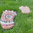 Garden Stepping Stones - Decorative Garden Stones for Patio, Deck, Garden or Sidewalk Faux Cobblestone Stepping Stones (Set of 2