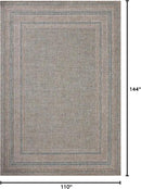Loloi Amber Lewis Topanga Collection TOP-05 Natural/Teal 9'-2" x 12'-0" Indoor/Outdoor Area Rug by CozyNest Decor
