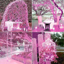 JMEXSUSS 4 Pack Pink Solar Lights, Each 33ft 100 LED Solar String Lights Outdoor Waterproof, 8 Modes Copper Wire Pink Fairy Light for Yard Patio Garden Party Wedding Decorations by GreenHaven Gardens