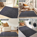 BEQHAUSE Dirt Trapper Door Mat 32" x 48", Doormat Non-Slip Entryway Rugs Washable, Dog Door Mat Stain Resistant and Absorbent Welcome Floor Mat for Front Back Door, Muddy Wet Shoes & Paws, Dark Grey by CozyNest Decor