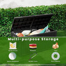 200 Gallon Outdoor Storage Box - Waterproof Patio Deck Box for Outside Deliveries, All-Weather Resin Bin with Lock for Cushions & Tools, UV-Resistant, Matte Black by GreenHaven Gardens