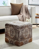 Mark&Day Pouf Ottoman, Kaltenleutgeben Traditional Camel Cube Pouf Foot Rest for Living Room, Bedroom and Boho Home Decor (18"x18"x18") by CozyNest Decor
