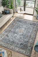 Keen Home Design 10x14 Rug - Machine Washable Area Rug with Non-Slip Backing, Ideal for Living Room, Dining Room, Bedroom - Vintage, Easy Clean, Durable, Low Pile Rug - (9'7" x 14') by CozyNest Decor