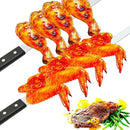 23.6 Inch Long Kabob Skewers, 0.91 Inch Wide, Stainless Steel with Black Wood Handle, 7 Pack by GreenHaven Gardens