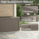 150 Gallon Resin Deck Box, Large Indoor and Outdoor Storage Box, Weatherproof and UV Resistant Outdoor Storage Box with Built-in Steel Beams for Patio, Cushions, Pool Supplies by CozyNest Decor