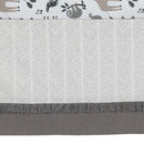 Lambs & Ivy Baby Jungle Animals 4-Piece Gray/White/Taupe Crib Bedding Set by TinyTreasures Baby Boutique
