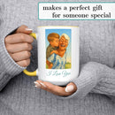 Personalized Coffee Mug, Custom Photo Caricature Gift, Funny Customized Coffee Gift for Men & Women, Custom Mugs with Pictures, Yellow 15oz Customized Ceramic Tea Cup by TinyTreasures Baby Boutique
