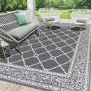 HEBE Outdoor Rug Waterproof 9x12, Reversible Plastic Straw Rug RV Camping Rug, Indoor Outdoor Patio Mat Clearance, Outside Carpet for Porch,Deck,Camper,Balcony,Backyard,Picnic