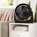 Amazon Basics Air Circulator Fan, Desk Fan for Bedroom, Home and Office, With 90-Degree Tilt Head, 3 Speed Settings, Lightweight (4.2 LBS), 70 Watts, Black, 14.8"Wx7.6"Dx14.1"H by CozyNest Decor