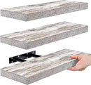Sorbus Floating Shelves - 3 Pack 16 Inch Rustic Wall Shelves for Bedroom, Kitchen, Living Room, Bathroom Shelves, Home Decor, Office - Floating Shelf for Trophy, Books, Frames, Toilet Paper by CozyNest Decor