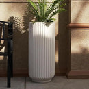 31.5 Inch Tall Roman Column Concrete Planter（14.2Dx31.5H，36 Pounds）,Durable All-Weather Use with Drainage Holes,Large Tall Round Planter for Outdoor Indoor Plants by CozyNest Decor