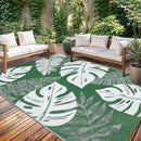 GAOMON Waterproof Plastic Straw Rug 9x12 Outdoor Patio Rug, Reversible Modern Camping Mat with Bag & Stakes, UV Resistant & Easy to Clean Outdoor Carpet for RV, Deck, Balcony, Green by CozyNest Decor