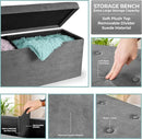 Sorbus Storage Ottoman Bench – Collapsible/Folding Bench Chest with Cover – Perfect Toy and Shoe Chest, Hope Chest, Pouffe Ottoman, Seat, Foot Rest, – Contemporary Faux Suede (Gray) by CozyNest Decor