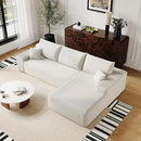 108" Sectional Couches for Living Room Modern Modular Sofa with L-Shape Couchs Upholstered Boneless Couch Deep Seat Sectional Couch with Chaise (White, Right Facing Chaise+2Seaters) by CozyNest Decor