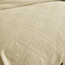 MarCielo 3-Piece 100% Cotton Oversized Bedspread Lightweight Quilt Coverlet Embroidery Farmhouse Bedding Set (Tk Beige Khaki, Oversized King (118"x106")) by CozyNest Decor