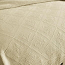 MarCielo 3-Piece 100% Cotton Oversized Bedspread Lightweight Quilt Coverlet Embroidery Farmhouse Bedding Set (Tk Beige Khaki, Oversized Queen (100"x106")) by CozyNest Decor