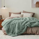 Bedsure GentleSoft Fluffy Sage Green Throw Blanket, Sage Green Decor for Room, Soft Cozy Fuzzy Plush Minky Thick Warm Sherpa Fleece Faux Fur Throw Blanket for Couch, Decorative Spring Gifts, 50x60 by CozyNest Decor