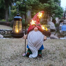 Solar Gnome Garden Statues Outdoor Décor with Lantern- Gnome Figurines Solar LED Light Lawn Ornaments - Yard Decorations for Patio, Balcony, Backyard -Unique House Warming Gifts for Mom by CozyNest Decor