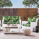 LVTXIII Outdoor Deep Seat Cushion 24"x24"x4" Patio Seat and Back Cushion Set Seasonal Chair Cushion for Dining Arm Chairs, Wicker Chairs and Garden Furniture Decoration, Swaying Palms Green by GreenHaven Gardens