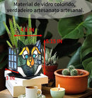Cat Stained Glass Pot,Cat Flower Pots for Indoor Plants,Cat Plant Decor,Fun Plant Pots Gift 4.6x3x5.15 in(Excluding Plants) by GreenHaven Gardens