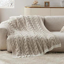 Bedsure Cable Knit Twin Blanket for Couch Bed - Breathable Chenille Chunky Knit Twin Blanket for Decorative Gift, GentleSoft Cozy and Warm for Winter and All Seasons, Beige, 60x80 Inches by CozyNest Decor
