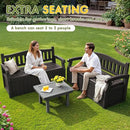 Greesum 80 Gallon Storage Bench Outdoor Deck Box with Armrest, Patio Furniture,Lockable, Waterproof and UV Resistant, Suitable for Garden, Pool, Brown by CozyNest Decor