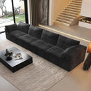 157.5" 4-Seater Cloud Sofa,Modular Sectional Couch,Modern Deep Seat Upholstered Couches with Plush Corduroy Fabric for Living Room Furniture,Bedroom and Apartment,No Assembly Required,Black by CozyNest Decor