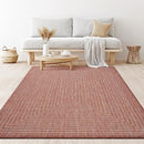 Adiva Rugs Outdoor Indoor Area Rug, Weather Resistant, Easy to Clean, Stain Resistant Floor Mat for Dining Room, Backyard, Deck, Patio (Copper Weiss, 6' x 9')
