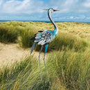 Crane Outdoor Decor Statue, Blue Heron Garden Statue Metal Yard Art Outdoor Decoy, Garden Sculptures & Statues for Yard/Lawn/Pond/Outdoor Decoration, 1Pc by CozyNest Decor