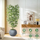 Artificial Bamboo Tree 6FT Tall Fake Plants Faux Silk Plant, Faux Bamboo Plant for Home Office Indoor Outdoor Decor Artificial Trees with Tall Planter by CozyNest Decor