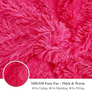 XeGe Luxury Faux Fur Blanket, Hot Pink Soft Big Fluffy Throw, Shaggy Plush Decorative Couch Throw, Cute Furry Fuzzy Bed Blanket for Bedroom Living Room, Hot Pink, 60x90 by CozyNest Decor