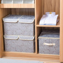 PRANDOM Large Foldable Storage Bins with Lids Fabric Decorative Storage Box Cubes Organizer Containers Baskets with Cover Handles Removable Divider for Home Bedroom Closet 17.3x11.8x9.8 Inch 3 Pack by TinyTreasures Baby Boutique