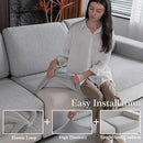 Couch Cushion Covers for Sectional Sofa, Stretch Soft Sofa Slipcovers Washable Wear-Resistant Universal Furniture Protector for Living Room(1 Piece Loveseat Cover, Light Gray) by CozyNest Decor